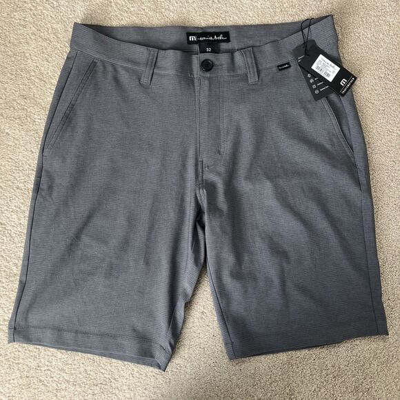 Travis Mathew Sand Harbor Shorts Mens 32 Heather Dark Gray Golf Stretch Comfort - Picture 1 of 6